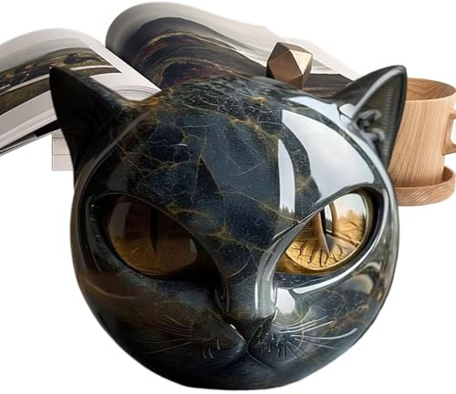 Estatuas de Gato para decoración del hogar, Estatua de Animal Lindo en Miniatura, Elegantes Figuras de para estantería, Escritorio, Mesa de café, Patio, hogar, Mujeres y Hombres
