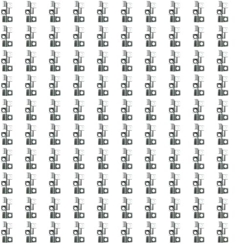 Confezione da 100 clip di fissaggio in acciaio inox per terrazze, pannelli di fissaggio a T, con viti e punte, facile installazione