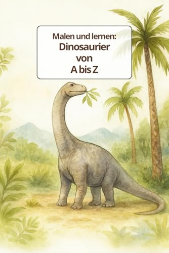 Malen und lernen: Dinosaurier von A bis Z: Mit Schreibübungen und liebevollen Ausmalbildern für Kinder ab 4 Jahren im Taschenbuchformat (Malen und lernen – von A bis Z)