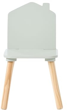 Barnset med Bord och Stolar för 2 Personer i MDF och Furu med Griffeltavelyta och Dekorativ Kantdesign för Barnrum och Lekhörna Ljusgrön Lackey