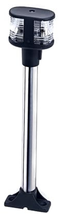 MNMIOIO Luces del barco, Lámpara de mástil de popa de 11 1/2 pulgadas con luz LED for todo tipo de ambientes y for plafón, varilla de acero inoxidable(01113-L Bulb)