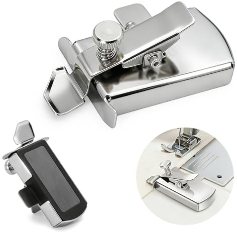 2 Stück Magnetische Nahtführung aus Stahl für Nähmaschinen, gerade Nähte | Nähmaschinen-Zubehör mit starkem Magnet | Nahtführer für gleichmäßige Abstände | für Jeans, dicke Stoffe und lange Nähte