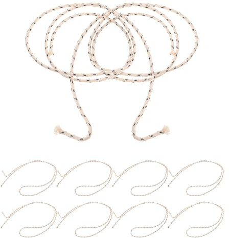 TOYANDONA 10 Rouleaux Mèche en Coton Ronde pour Lampe à Pétrole et Lanterne Extérieure, Résistance Haute Température, Allumage Rapide, Accessoire pour Camping en Plein Air