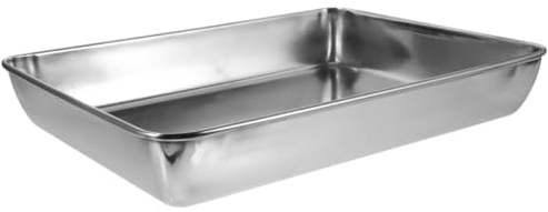 Lavabo de Ducha de Metal para Pájaros y Mascotas de Acero Inoxidable | Uso Seguro, Evita Salpicaduras de Agua, Color Plata, Diseño Profundo, Bordes Suaves, para Jaula de Aves