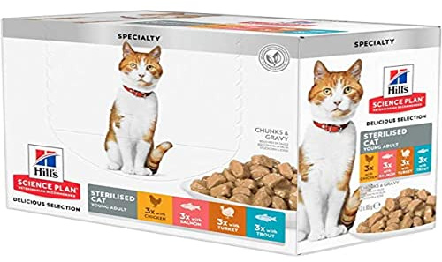 HILL'S Science Plan Sterilisiertes Häppchen Multi 12X85Gr Wet Für Katzen