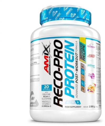 AMIX - Recuperador Muscular - Reco Pro Advanced Protein Shake en Formato de 1000 g - Mejora la Regeneración Muscular - Contiene Proteína Hidrolizada e Isolada - Sabor a Frutas del Bosque