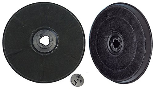 Spares2go EFF57 Type Carbon Charcoal Filters for Moffat MCH660 MCH662 Cooker Hood/Extractor Vent (230 x 20 mm, Pack of 2)