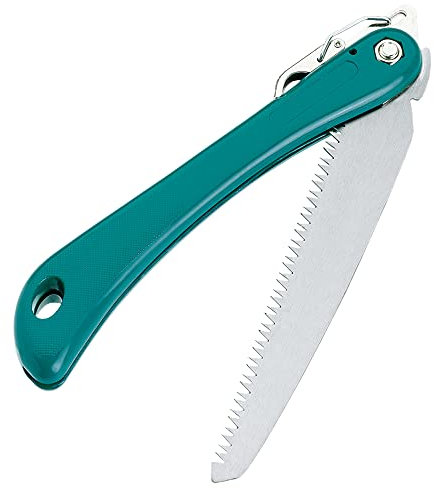Amig - Seghetto da Potatura Pieghevole ABS | Sega Manuale in Acciaio | Con Manico Ergonomico e Comodo | Per Tagliare Rami e Tronchi | 3 x 8,5 x 30 cm | Verde