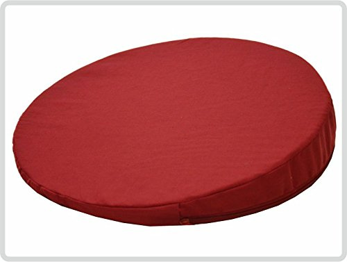 Keilkissen, RUND Ø 36 cm, 100 % Baumwollbezug! - Farbe: rot - Kissen Sitzkissen Sitzkeilkissen Sitzkissen Sitzkeil *Top-Qualität zum Top-Preis*