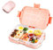 SGAONSN Children's Lunch Box with Compartments, Bento Box with 6 Compartments and 1 Silicone Seal Keep Food Fresh, Lunch Box Compartments for Microwaves and Dishwashers, for School and Picnics (Pink)
