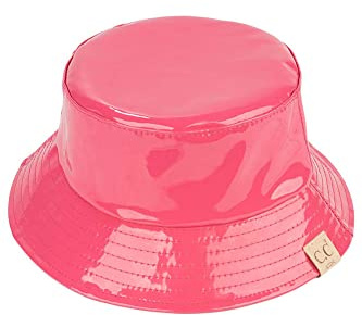 ScarvesMe Children Kids Girl 2-7 Years Waterproof Shiny Rain Bucket Cap Hat (Hot Pink)