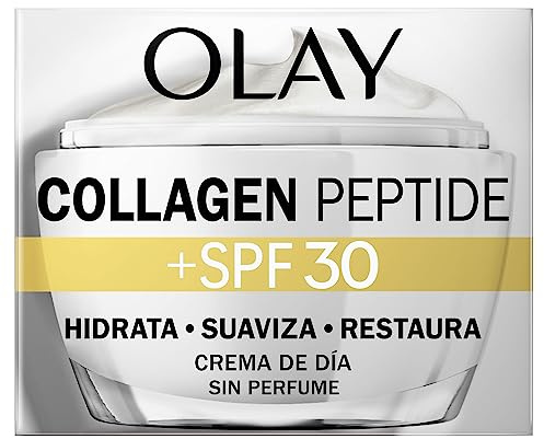Olay Collagen Peptide24 Tages-Gesichtscreme mit Kollagen-Peptid und Vitamin B3 + LSF 30, 50 ml