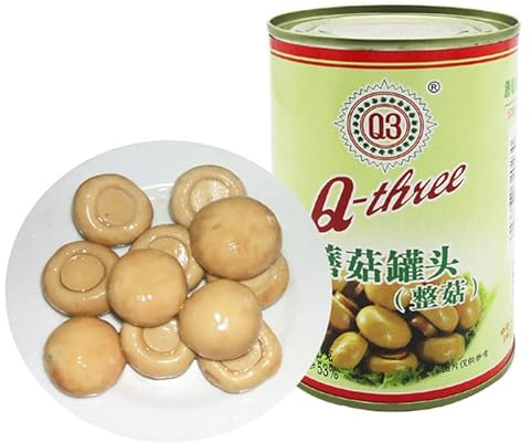 Canned Peeled Straw Mushrooms,Mushroom Pieces and Stems,400G/can,Healthy Nutritious Wild tender Fresh Mushroom,Pickled vegetable,No GMO,Vegan,Great for Risotto,Pasta,Pizza,Chinese Specialty (5can)