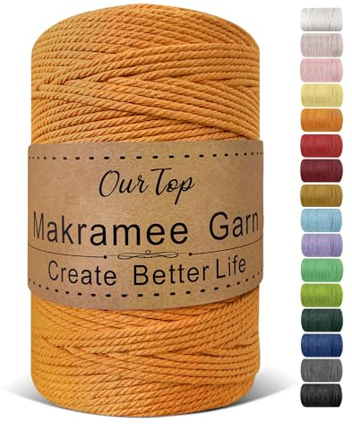 OurTop Makramé3mm x 300m, Orange