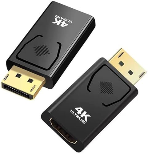 Xingdianfu Adattatore DisplayPort a HDMI 4K, Adattatore da DP a HDMI Maschio a Femmina, Audio 4K 1080P, HD TV Cavo Adattatore per HDTV, Monitor, Proiettori, Portatili e Altri