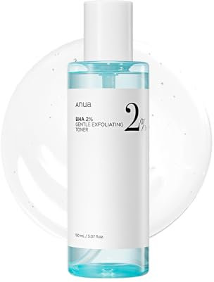 ANUA Tónico exfoliante suave BHA 2%, exfoliante facial suave, ácido salicílico para poros y sebo, extracto de árbol de té, ácido hialurónico, ceramidas (150 ml/5,07 fl.oz.)