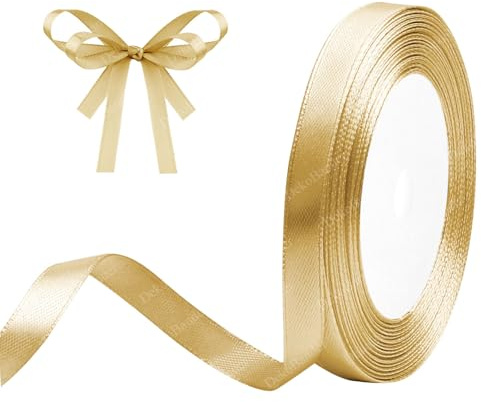 DekoBander Gold Satinband 10mm x 23m Geschenkband