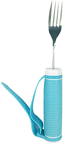 HAODUOO Utensilio de Ayuda for Comer Cubiertos de fácil Agarre Utensilios for Comer adaptables Tenedor Cubiertos en ángulo antivibración for Ayuda for Comer Independiente