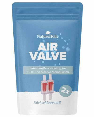 NatureHolic Rückschlagventil Air Valve | Pumpenschutz für Aquarium Luftpumpen | Mehr Sicherheit für die Aquarien Luftversorgung | Für 4/6 mm Schlauch | 2 Stück