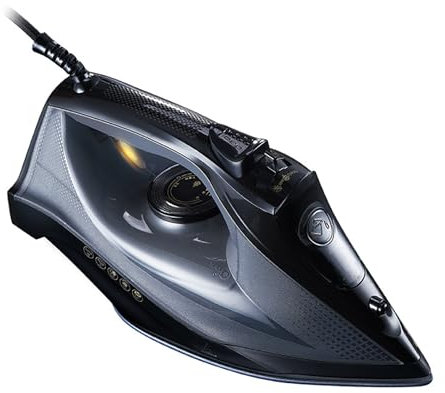 Fer à repasser centrale vapeur, semelle antiadhésive en céramique, fonction vapeur verticale puissante, débit vapeur 75 g, autonettoyant, anti-goutte et anti-calcaire, 2200 W, réservoir d'eau 450 ml