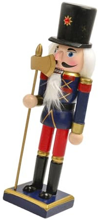 OAJABBGE Decorativo 25 cm Grande Schiaccianoci Figura Per Ufficio Scultura In Legno Con Lavorazione Artigianale Accessori Desktop