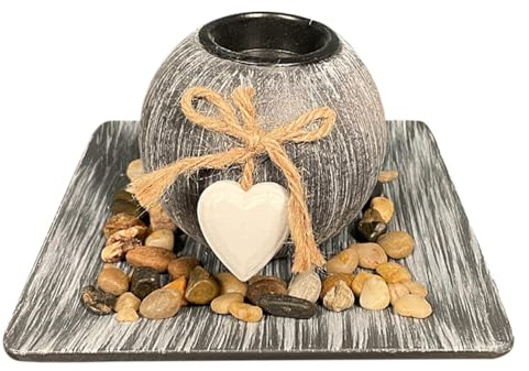 Soporte para velas de madera, esférica, soporte para velas en creativa, pieza central artística, estructura de madera para amigos de la familia, colegas