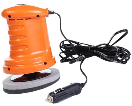 Lucidatrice per auto per dettagli auto, lucidatrice tampone arancione | Lucidatrice tampone versatile per auto | Macchina per ceretta auto | Macchina per lucidatura auto 12 V per auto | Buffer per