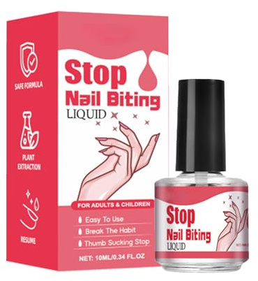 Smalto anti-mordere le unghie, 10 ml, innocuo per prevenire i morsi delle unghie, promuove la salute del pollice, acqua amara per unghie per adulti e bambini