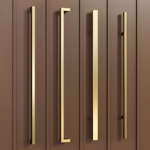 Coayuou Haustürgriff Edelstahl Haustür Beschlag Set 1 Paar Stangengriff Tüir Länge 600/800/1000/1200/1500 MM Türgriff Für Innen- Und Außentüren, Stilvolle Und Langlebige Lösung(Style 1,600mm)