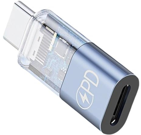 HDOYTXXM Intermitente a USB C Adaptador de Carga Rápida Adaptador Portátil Tipo C Protección contra sobretensiones Para Teléfonos Móviles