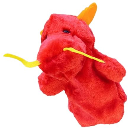 WEKAMOS Dragon Handpuppe Aus Weichem Material Cartoon Tier-plüschspielzeug Für Junge Mädchen Interaktives Lernspielzeug Für Geschichtenerzählen Und Fantasieaktivitäten