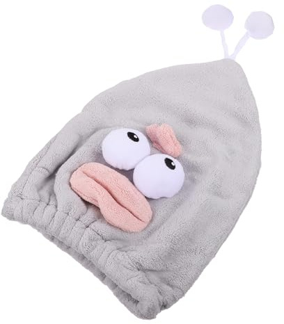 Anneome Saugfähige Mikrofaser Haar Trockenkappe Schnelltrocknend Cartoon Tier Design Trockenhaube für Damen Herren Badetuch Alternative zum Föhn