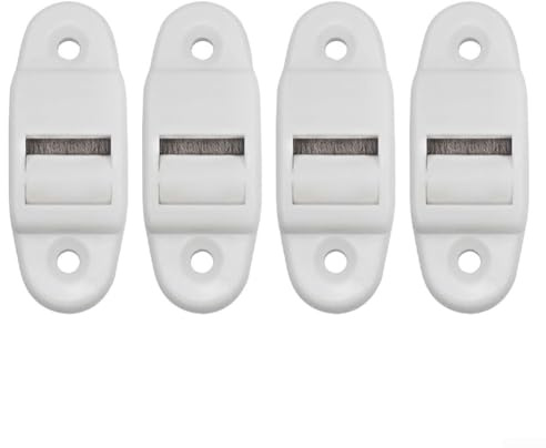 Four Pack Roller Shutter Belt Guide Rollers, Mounted, Suitable for 14mm Belts, PVC Material, Compact Size 6x2 3cm to Enhance Belt Movement