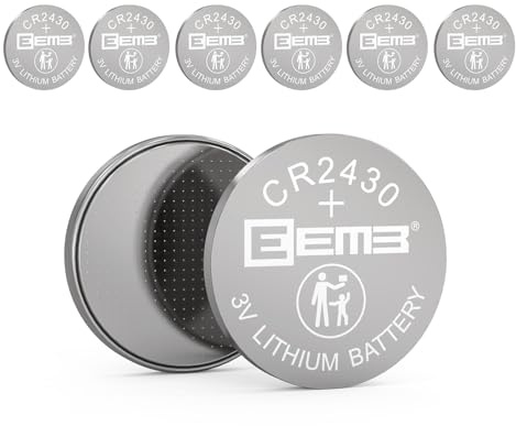 EEMB 6 Stück CR2430 3V Lithium Batterien, DL2430 BR2430