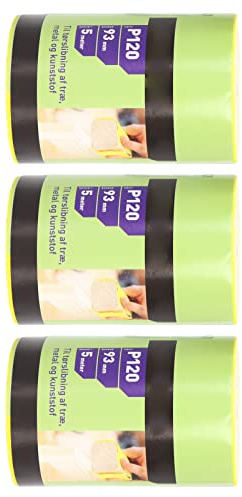Itonash 3 Rolls Sandpaper Roll, 120 Grit Abrasive Sheet with Ceramic Alumina for Polishing Grinding Furniture Plywood Paint Leather Plastic