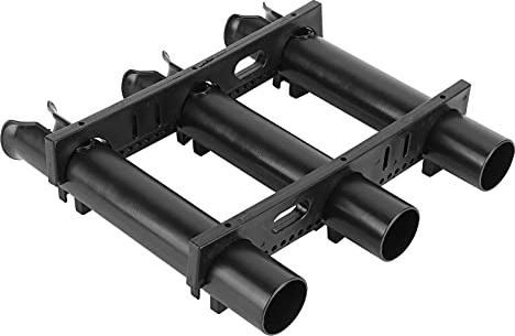 KIMISS Adjustable Rotatable Plastic Fishing Rod Rack Storage Holder Pole Tube Mount Bracket Vertical 3‑Link Fishing Bracket for Boat, Garage & Marine