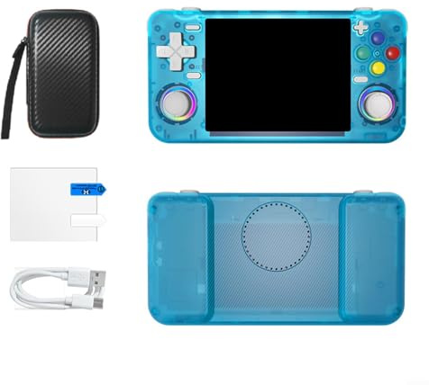 Console di gioco retrò portatile con 18000 giochi precaricati, display IPS da 3,5 pollici 640x480, batteria a lunga durata da 4000 mAh, ricarica di tipo C e per OTG, dispositivo portatile open source