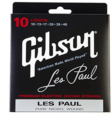 Gibson Les Paul Premium Electric Guitar Strings, Light Gauge 10-46