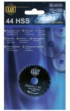 Exakt Kreissägeblatt für EC-310N & EC-320 – 44 HSS – 50.8 x 44 x 11.1 HL – RPM 4300 – Für Laminat, MDF, Kunststoffe & Verbundstoffe