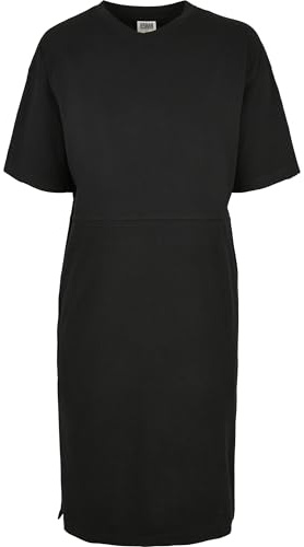Urban Classics Damen Ladies Organic Oversized Slit Tee Dress Kleid, Schwarz, 5XL EU