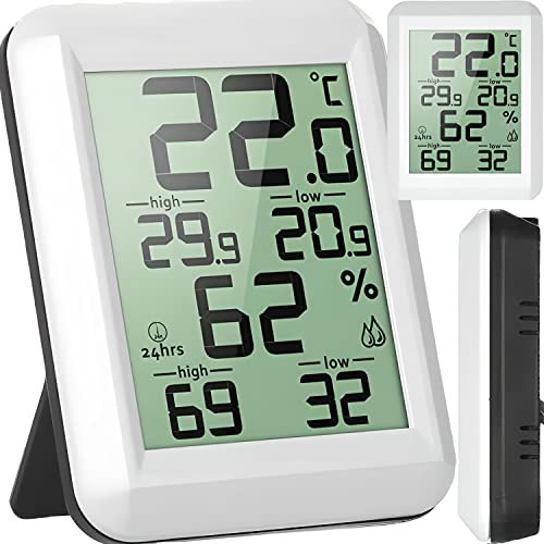 Retoo Thermometer Hygrometer Innen Digitales Raumthermometer mit Aufzeichnung und Raumklima-Indikator für Raumklimakontrolle Klima Monitor Thermo-Hygrometer