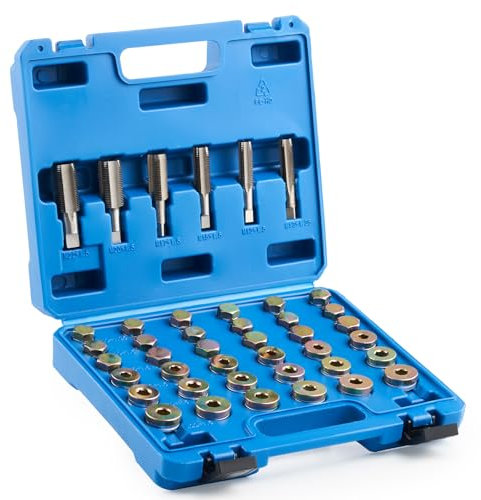 Orion Motor Tech 150 Pezzi Kit Riparazione Filettatura per Coppa dell'Olio M13 M15 M17 M20 M22 Kit Riparazione Filetti del Tappo di Scarico dell'Olio con Rondelle Rubinetti Filettati Tappi di Scarico