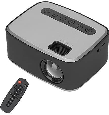 Proyector Plata Negro Portátil Full HD 1080P Proyectores Video Proyectores LED Inteligentes Altavoz Integrado Cine en Casa Compatible con Smartphone TV Stick AV USB 1 Película