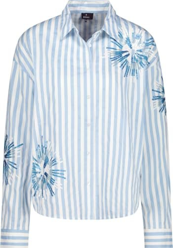 MONARI Gestreifte Bluse mit Pailletten Spring Water Ringel - 40