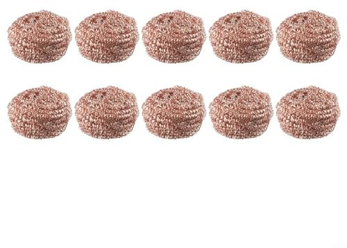 Diverse Packung mit 10 Kupfer-Scheuerbällen für schwere Aufgaben