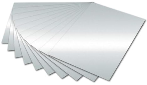 folia 6161 – Cartoncino Foto, 50 x 70 cm, 10 Fogli, Argento Lucido