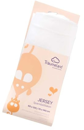 Träumeland Spannbetttuch Jersey, weiß, 60 x 120 + 70 x 140 cm