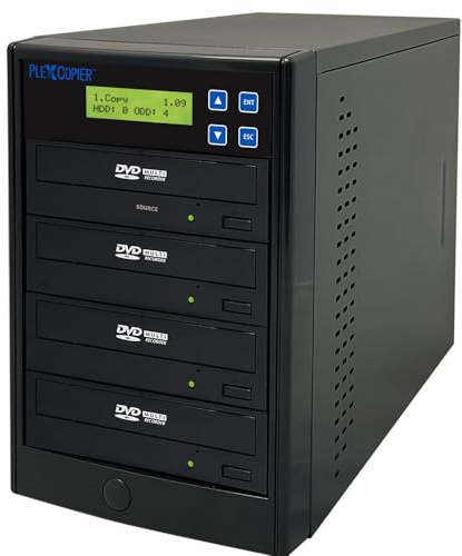 PlexCopier 24X SATA 1 to 3 CD DVD Duplicator Writer Copier Tower (3 Target)