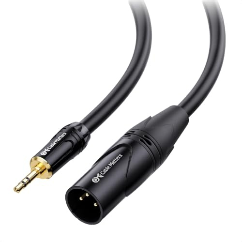 Cable Matters Câble XLR vers XLR, Jack Mini Mâle à Mâle, 3m | XLR vers 3,5 mm, iPod, lecteur MP3, ordinateur portable et enregistreur vocal, non compatible avec les microphones, noir
