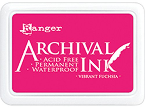 Ranger Archival Stempelkissen Vibrant Fuchsia, Pink, Synthetisches Matrial, Rose, 6.9 x 9.8 x 1.8 cm